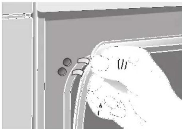 NEFF B1721NSW - Replacing the oven door seal: - 2
