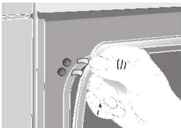 NEFF B1693BSWN - Sustituir la junta de goma de la puerta del hora: - 2