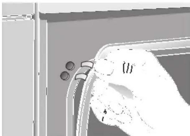 NEFF B1252WS - Sostituzione della guarnizione della porta del forno: - 2