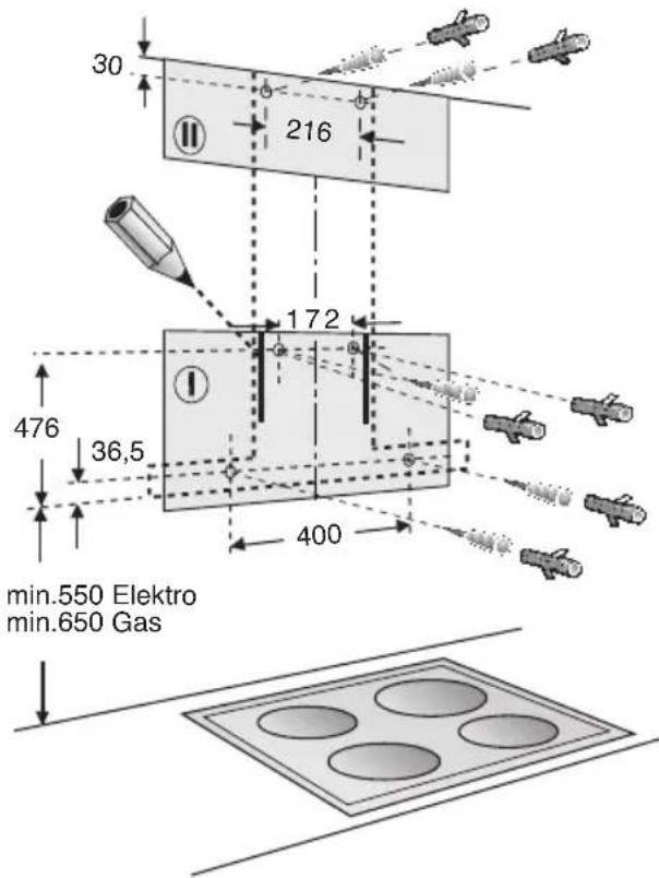NEFF D8240N0 - O exaustor está preparado para ser montado numa parede da cozinha. - 1