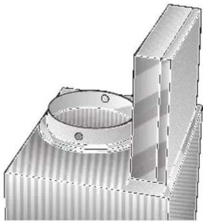 NEFF D8240N0 - Aansluiting luchtafvoerpijp ∅ 150 mm: - 1
