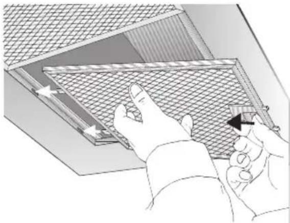 NEFF D8240N0 - Metalen vetfilters verwijderen en aanbrengen: - 1