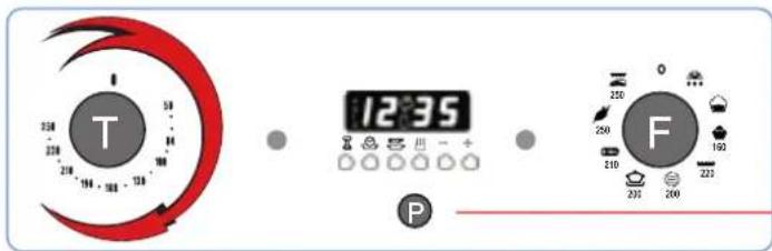 SCHOLTES FP 655.3 - Knob «T» selects the temperature - 1