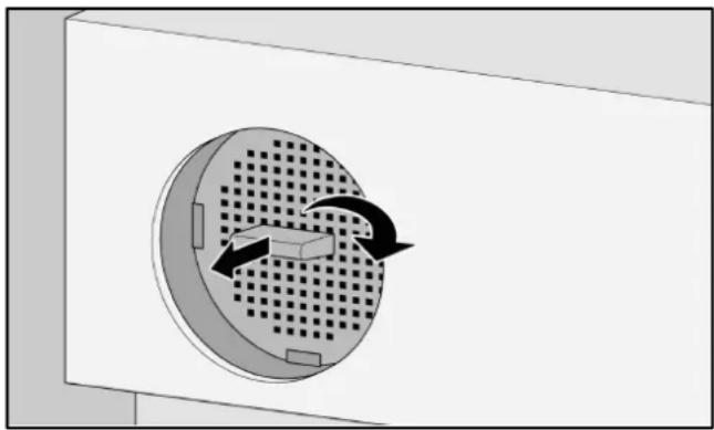 GAGGENAU RW424260 - Replacing the active carbon filter: - 1