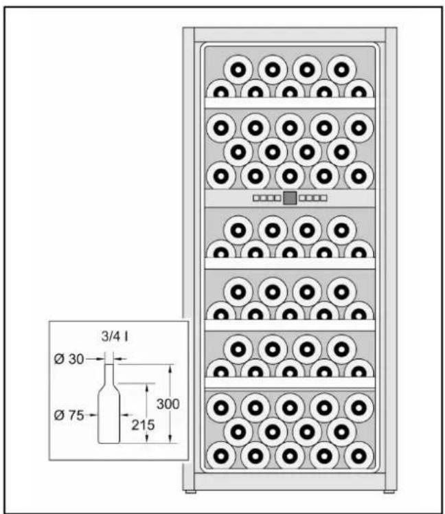 GAGGENAU RW424260 - Schema di disposizione delle bottiglie - 1