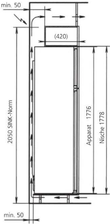 GAGGENAU IK 513 032 - Einbaukühlschrank Nische SINK 14/6 (1778 mm) - 2