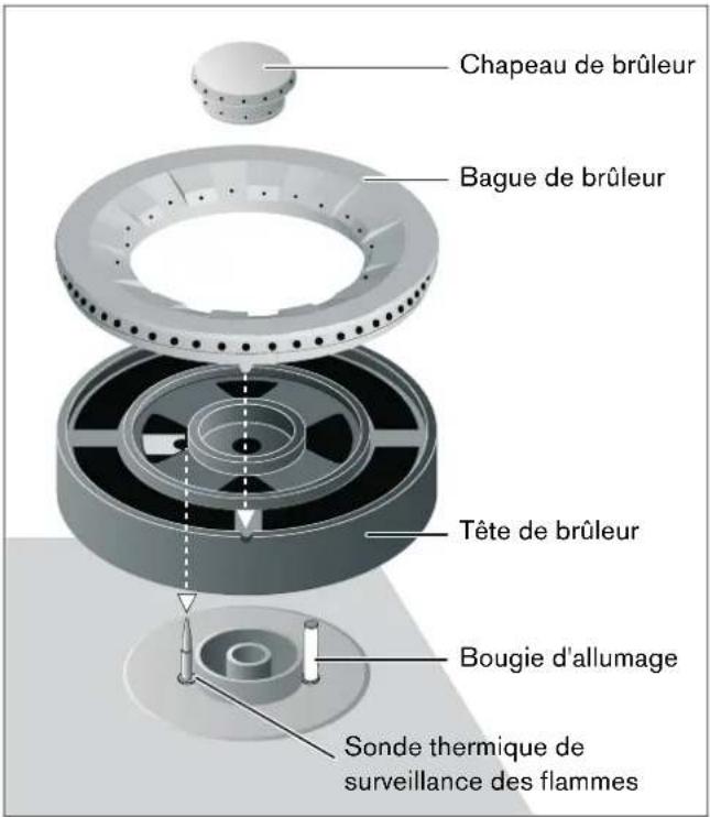 GAGGENAU VG 231 131 - Description du brûleur à wok - 1