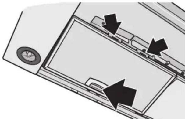 GAGGENAU AW561191 - Removing and inserting the metal grease filters: - 2