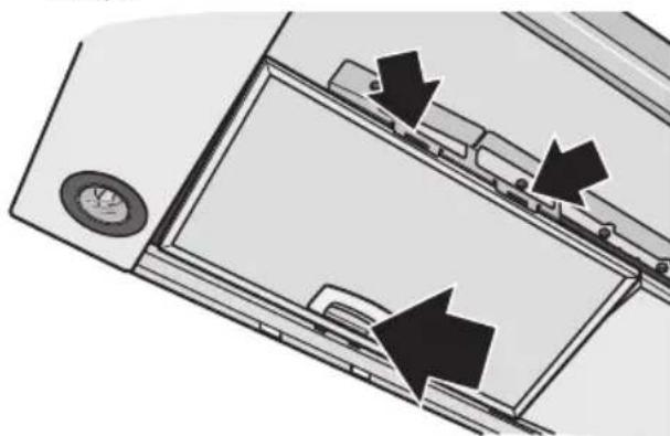 GAGGENAU AW561191 - Desmontar y montar los filtros antigrasa metálicos: - 2