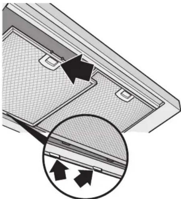 GAGGENAU AW561191 - Removing and inserting the metal grease filters: - 1