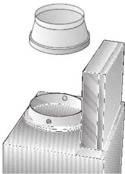 GAGGENAU AW560190 - Connecting a 120 mm exhaust-air pipe: - 1