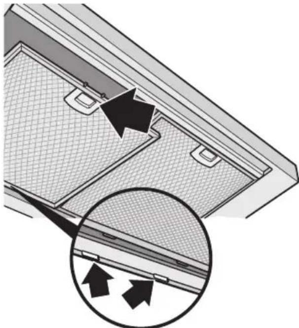 GAGGENAU AW560190 - Removing and inserting the metal grease filters: - 1