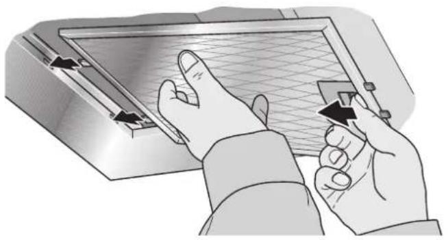 GAGGENAU AW400190 - Removing and installing the metal-mesh grease filters - 1