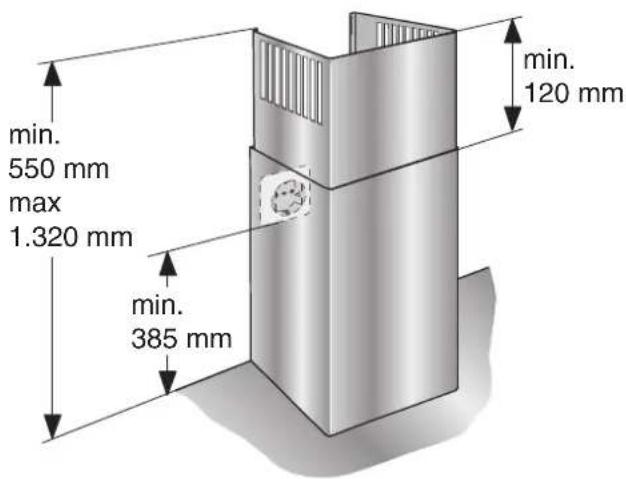 GAGGENAU AW400190 - Dimensioni dell'apparecchio a ricircolo d'aria - 1