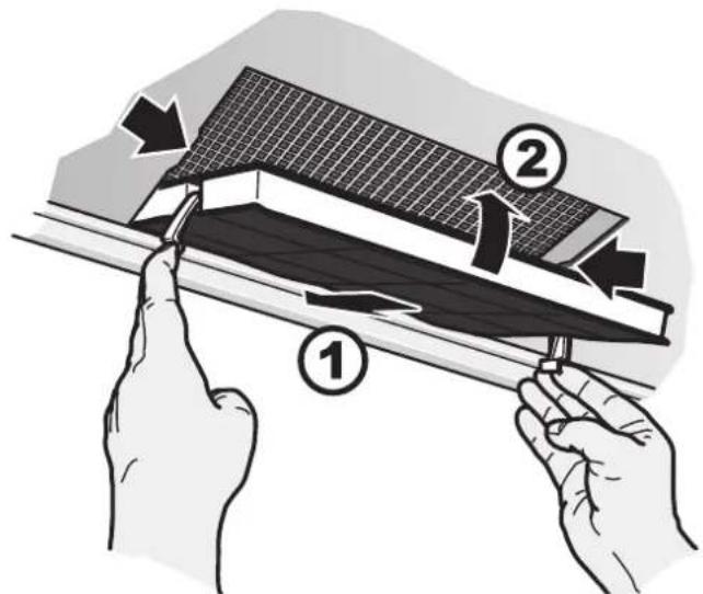 GAGGENAU AW400190 - Installing and removing the activated carbon filters - 1