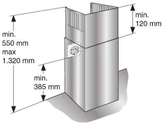 GAGGENAU AW400120 - Cotes de l'appareil (recyclage de l'air) - 1