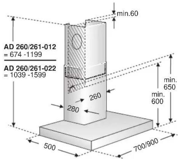 GAGGENAU AW260190 - Afzuigkap met luchtafvoer: - 2