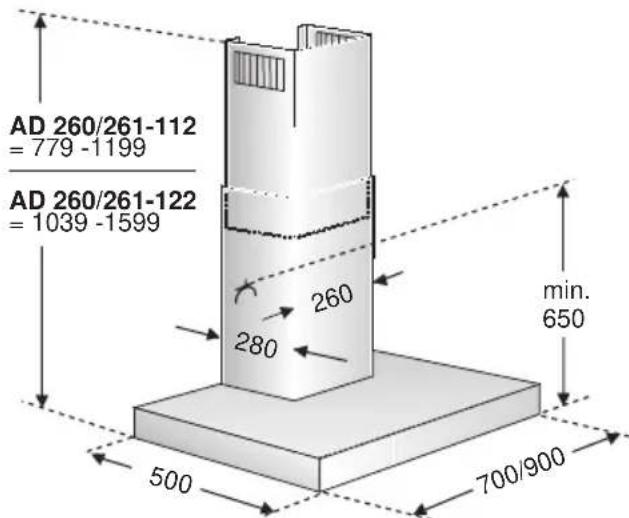 GAGGENAU AW260190 - Anschluss Abluftrohr  120 mm: - 2