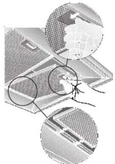 GAGGENAU AW260190 - Retrait et mise en place des filtres àGRAISSSE EN METAL: - 1