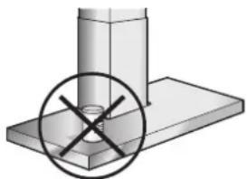 Mechanical assembly diagram showing a cylindrical component mounted on a base with a circular cross symbol (no text or labels)