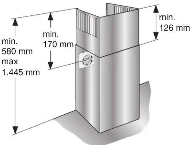 GAGGENAU AW221120 - Cotes de l'appareil (recyclage de l'air) - 1
