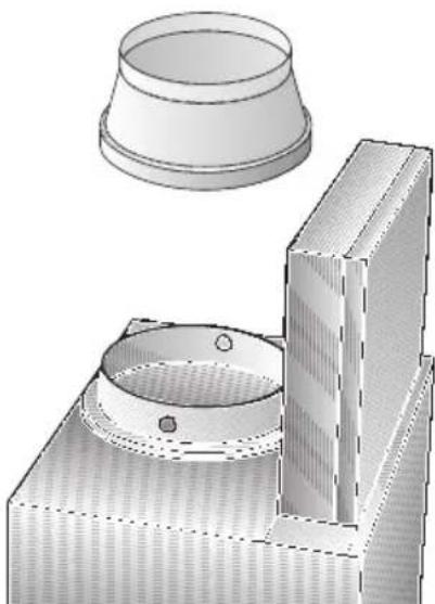 GAGGENAU AW260170 - Branchement du conduit d'évacuation Ø 120 mm: - 1