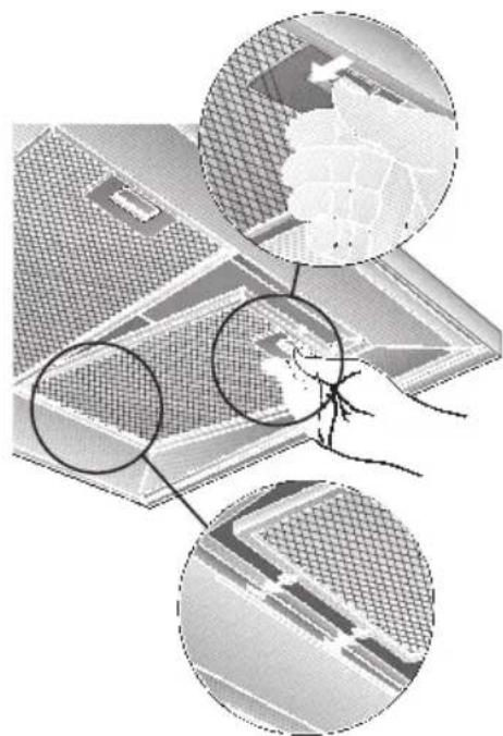 GAGGENAU AW260170 - Aus- und Einbauen der Metall-Fettfilter: - 1