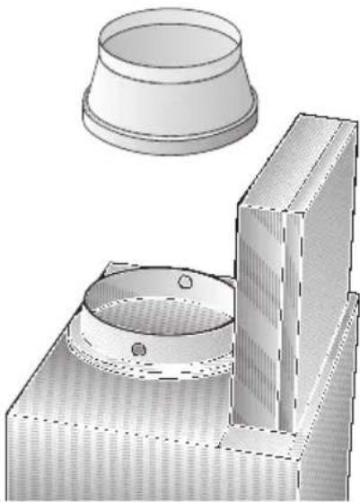 GAGGENAU AW260170 - Collegamento del tubo di scarico  120 mm: - 1