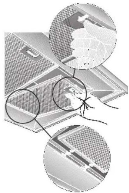 GAGGENAU AW260170 - Removing and inserting the metal grease filters: - 1