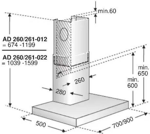 GAGGENAU AW260170 - Funcionamento com exaustao: - 1