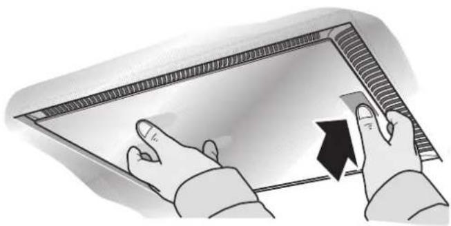 GAGGENAU AI400120 - Removing and installing the metal-mesh grease filters - 2