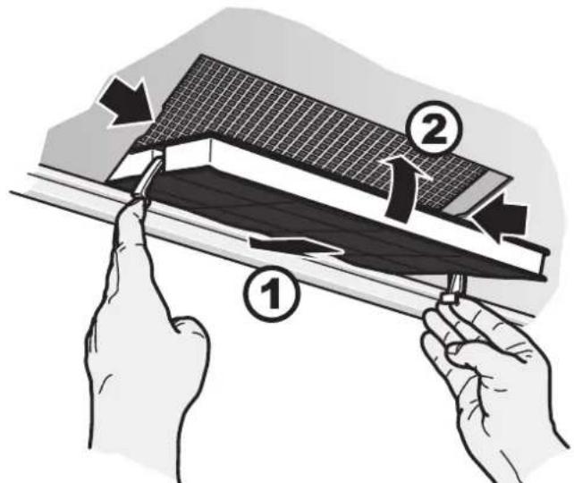 GAGGENAU AI400120 - Montar e desmontar os filtros de carvão activo - 1