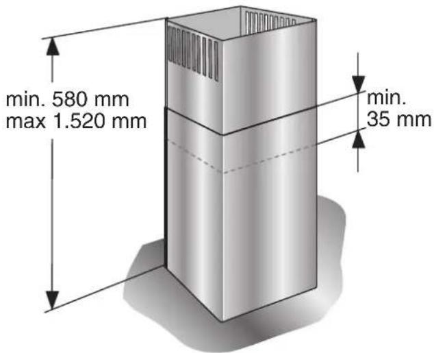 GAGGENAU AI221120 - Cotas del aparato Evacuación del aire al interior - 1