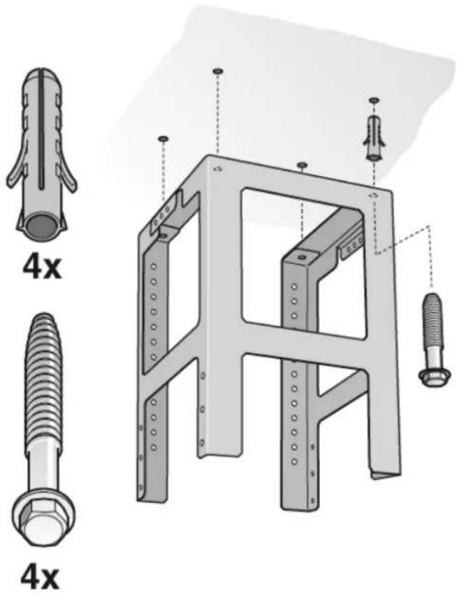 GAGGENAU AI220190 - Installing the upper support frame - 1