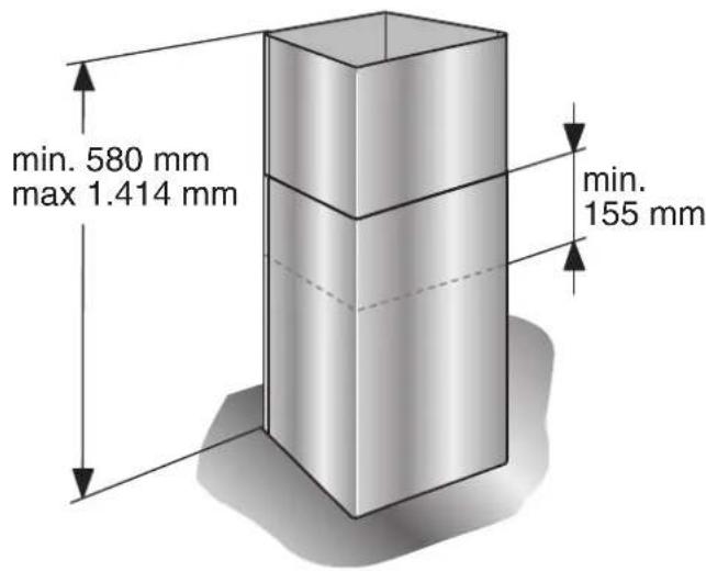 GAGGENAU AI220190 - Cotas del aparato Evacuación del aire al exterior - 1