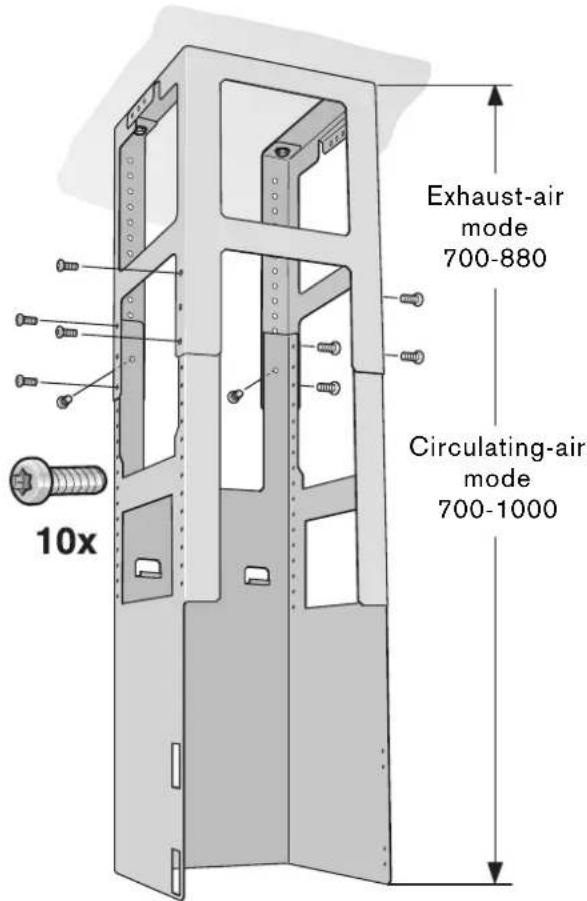 GAGGENAU AI220190 - Installing the lower support frame - 1