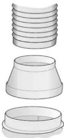 GAGGENAU AI220190 - Anschluss Abluftrohr 120 mm - 1