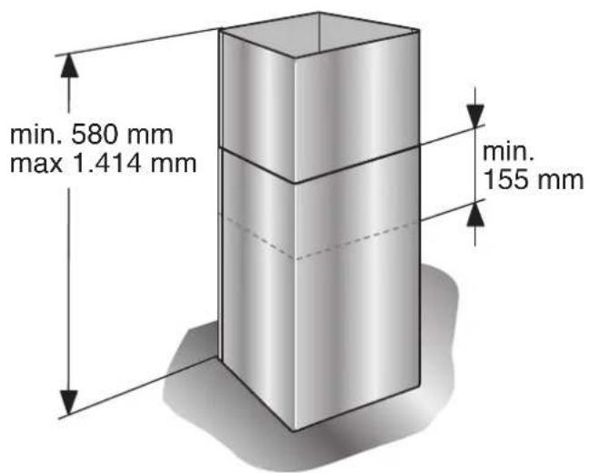 GAGGENAU AI 221100 - Dimensioni dell'apparecchio ad espulsione d'aria - 1