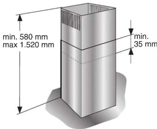 GAGGENAU AI 221100 - Medidas do aparelho na funcao de circulação de ar - 1