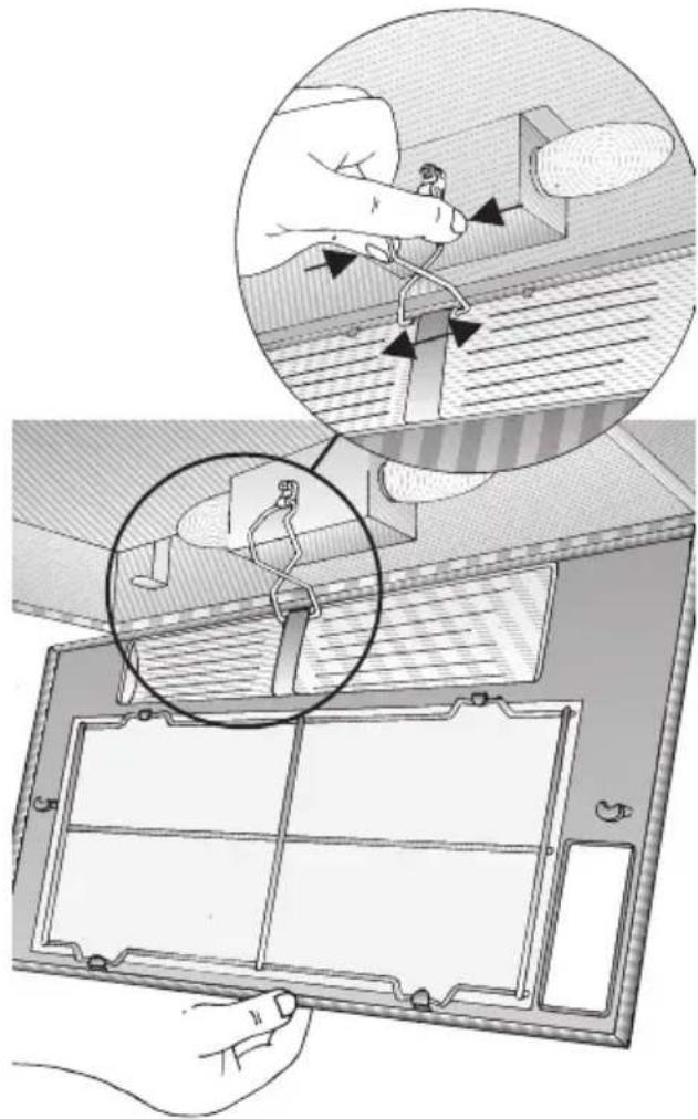 GAGGENAU AH273150 - Aus- und Einbau den Fettfilters Bei Dunstabzugshauben mit einer Filteratte: - 2