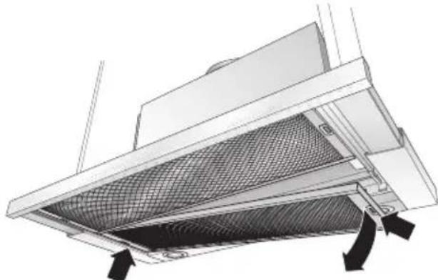 GAGGENAU AF280170 - Metalen vetfilters verwijderen en aanbrengen: - 1