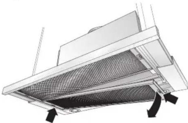 GAGGENAU AF280170 - Smontaggio e montaggio dei filtrimi metallici per grassi: - 1