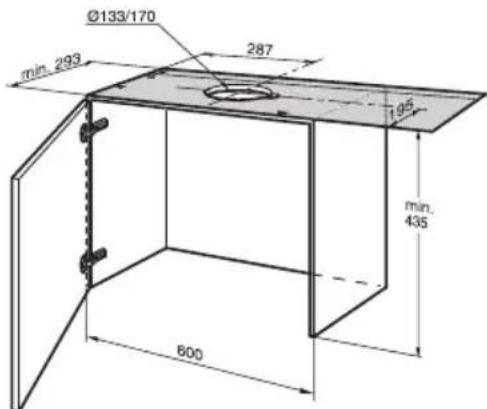 GAGGENAU AF280170 - Air vicié evacué vers le haut: - 1