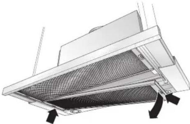 GAGGENAU AF280170 - Aus- und Einbau der Metall-Fettfilter: - 1