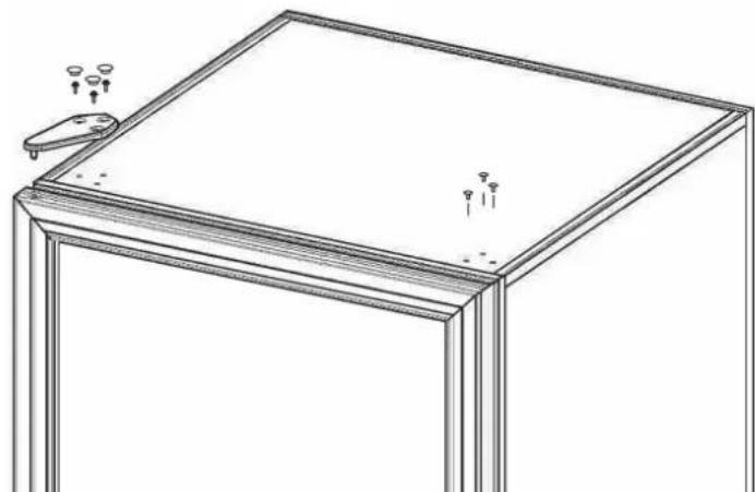 LA SOMMELIERE TRV250 - Alternative hanging of the door (excepted full door with lock) - 7