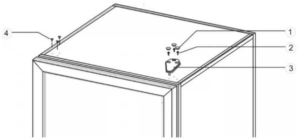 LA SOMMELIERE TRV250 - Alternative hanging of the door (excepted full door with lock) - 1