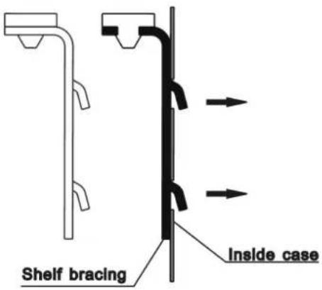 LA SOMMELIERE TRV2402Z - Installing the shelf bracing - 1