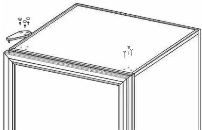 LA SOMMELIERE TRV2402Z - Alternative hanging of the door (excepted full door with lock) - 7