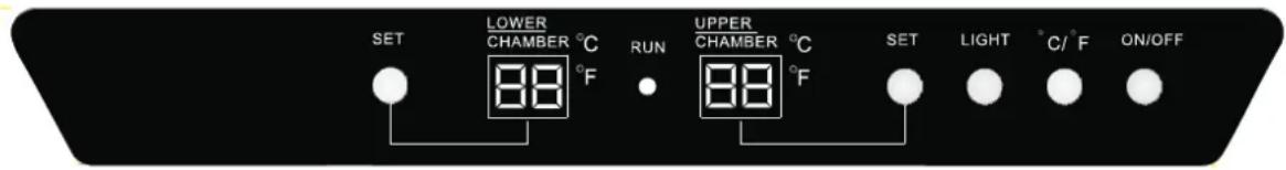LA SOMMELIERE TR3V181 - TR2V121Control Panel: - 1
