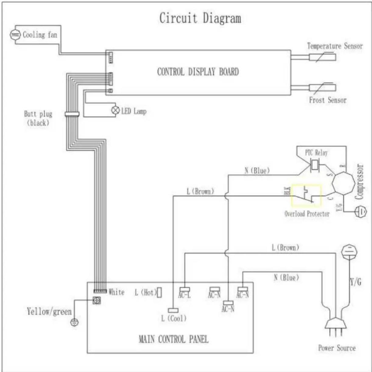 LA SOMMELIERE CVN122B - Circuit diagram - 1